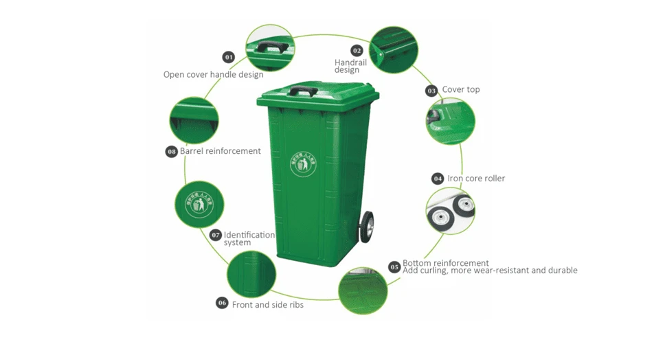 360L Steel Waste Bin Features 360L Steel Waste Bin Features